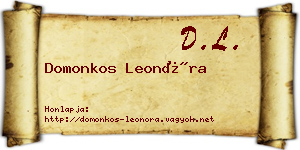 Domonkos Leonóra névjegykártya